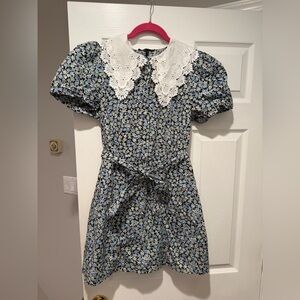 Maje floral mini dress with shorts underneath size 40 like new
